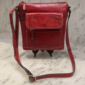Giani Bernini Red Leather Crossbody Bag